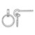Sterling Silver Rhodium-Plated Polished Circle Post Dangle Earrings, 14.4 mm