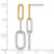Sterling Silver Rhodium-Plated and Gold-Plated Three Link Textured Dangle Earrings, 38.3 mm - View 3