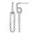 Sterling Silver Rhodium-Plated Polished Twisted Paper Clip Dangle Earrings, 38.6 mm
