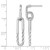 Sterling Silver Rhodium-Plated Polished Twisted Paper Clip Dangle Earrings, 38.6 mm - View 3