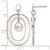 Sterling Silver Open Oval with Mother of Pearl Dangle Earrings, 32 mm - View 4