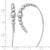 Sterling Silver Rhodium-Plated Polished Graduated Beads Threader Drop Earrings, 45.4 mm - View 3