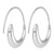 Sterling Silver Rhodium-Plated Polished Graduated Circle Threader Drop Earrings, 32.9 mm - View 3