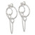 Sterling Silver Polished and Textured Multi Circle and Chain Dangle Earrings, 44.6 mm - View 2