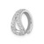 Sterling Silver Rhodium-Plated Polished Cubic Zirconia Single Ear Cuff, 12.1 mm