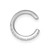Sterling Silver Rhodium-Plated Polished Cubic Zirconia Single Ear Cuff, 12.1 mm - View 3