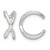 Sterling Silver Polished -X- Criss Cross Pair of Ear Cuffs, 12.7 mm