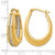 Sterling Silver Gold-Tone Polished and Twisted Glitter In and Out Oval Hoop Earrings, 28.8 mm - View 3