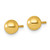 Sterling Silver Gold-Tone Polished 5.75 mm Ball Stud Earrings - View 2