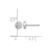 Sterling Silver Polished White Cubic Zirconia Cluster 5.00 mm Circle Petite Stud Earrings, 12 mm Long - View 3