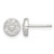 Sterling Silver Polished White Cubic Zirconia Cluster 7.00 mm Circle Stud Earrings, 11.7 mm Long