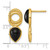 Sterling Silver Gold-Tone Polished Black Agate Teardrop and Circle Mis-Matched Post Dangle Earrings, 22.6 mm - View 4