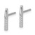 Sterling Silver Rhodium-Plated Cubic Zirconia Polished Bar Stud Earrings, 10.9 mm - View 2
