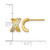 Sterling Silver Gold-Tone Polished and Grooved -X- Cubic Zirconia Stud Earrings, 9.1 mm - View 3
