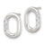 Sterling Silver Polished Cubic Zirconia Oval Stud Earrings, 13.55 mm - View 2