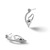 Sterling Silver Rhodium-Plated Cubic Zirconia Polished Heart and Bead Post Drop Earrings, 25.9 mm - View 4