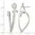 Sterling Silver Polished Cubic Zirconia Fancy Swirl In and Out Omega Back Post Drop Earrings, 48.1 mm - View 3