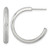 Sterling Silver Polished 26.5 x 3.5 mm Cubic Zirconia Post C-Hoop Earrings, 26.4 mm Long
