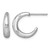 Sterling Silver Rhodium-Plated Polished Cubic Zirconia Stars Post C-Hoop Earrings, 15.7 mm