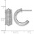 Sterling Silver Rhodium-Plated Five Row J-Hoop Post Earrings, 19.1 mm - View 3