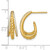Sterling Silver Gold-Tone Polished and Twisted Cubic Zirconia Triple J-Hoop Post Earrings, 20.9 mm - View 3