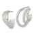 Sterling Silver Polished Cubic Zirconia 3-Row C-Hoop Post Earrings, 17.9 mm - View 2