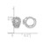 Sterling Silver Rhodium-Plated Polished Cubic Zirconia Halo Hinged Hoop Earrings, 8.9 mm - View 3