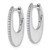 Sterling Silver Rhodium-Plated Cubic Zirconia Polished Oval Hinged Hoop Earrings, 22.2 mm - View 2