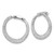 Sterling Silver Rhodium-Plated Polished Micro Pave Cubic Zirconia Round Offset Hinged Hoop Earrings, 21.1 mm - View 2