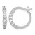 Sterling Silver Rhodium-Plated Graduated Cubic Zirconia Hoop Earrings, 18.9 mm