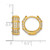 Sterling Silver Gold-Tone Polished and Textured Cubic Zirconia 5.4 mm Round Hinged Hoop Earrings, 13.9 mm Long - View 3