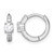 Sterling Silver Rhodium-Plated Polished Cubic Zirconia Round Hinged Hoop Earrings, 11.4 mm