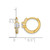 Sterling Silver Gold-Tone Polished Cubic Zirconia Round Hinged Hoop Earrings, 11.2 mm - View 3