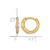 Sterling Silver Gold-Tone Polished Round and Emerald-Cut Cubic Zirconia Round Hinged Hoop Earrings, 11.3 mm - View 3