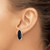 Sterling Silver Rhodium-Plated Polished Onyx Non-Pierced Oval Stud Earrings, 23 mm - View 4