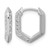 Sterling Silver Rhodium-Plated Polished Cubic Zirconia Geometric Hinged Hoop Earrings, 14.7 mm