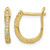 Sterling Silver Gold-Tone Polished Cubic Zirconia Hoop Earrings, 15.6 mm