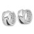 Sterling Silver Rhodium-Plated Polished Black and White Cubic Zirconia Round Hinged Hoop Earrings, 14.8 mm - View 2