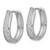 Sterling Silver Rhodium-Plated Cubic Zirconia Polished Curved Hinged Hoop Earrings, 21.2 mm - View 2