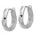 Sterling Silver Rhodium-Plated Cubic Zirconia Polished Curved Hinged Hoop Earrings, 21.2 mm - View 3
