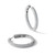 Sterling Silver Rhodium-Plated In and Out Cubic Zirconia Pave 3.1 x 29 mm Hinged Hoop Earrings, 29.3 mm Long - View 5