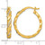 Sterling Silver Gold-Tone Polished Twisted with Glass Stones Round Hoop Earrings, 25.8 mm - View 3