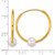 Sterling Silver Gold-Tone 7-8 mm Semi-Round White Cultured Freshwater Pearl 30 mm Endless Hoop Earrings, 27.75 mm Long - View 3