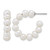 Sterling Silver Rhodium-Plated 5-6 mm Semi-Round White Cultured Freshwater Pearl C-Hoop Post Earrings, 24.5 mm Long
