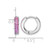 Sterling Silver Rhodium-Plated Polished 3.25 mm X 12 mm Pink Lab-Created Opal Hinged Hoop Earrings, 11.95 mm Long - View 3
