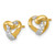 Affordable Expressions Sterling Silver Gold-Tone Polished Cubic Zirconia Love Knot Heart Stud Earrings, 7.8 mm - View 2