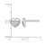 Sterling Silver Rhodium-Plated Polished Cubic Zirconia Heart Stud Earrings, 6.95 mm - View 3