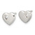 Sterling Silver Polished Cubic Zirconia Heart Stud Earrings, 8.5 mm - View 2