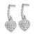 Sterling Silver Rhodium-Plated Polished Cubic Zirconia Heart Post Dangle Earrings, 20.1 mm - View 2