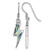 Sterling Silver Rhodium-Plated Polished Abalone Lightning Bolt Dangle Shepherd Hook Drop French Wire Earrings, 34.4 mm